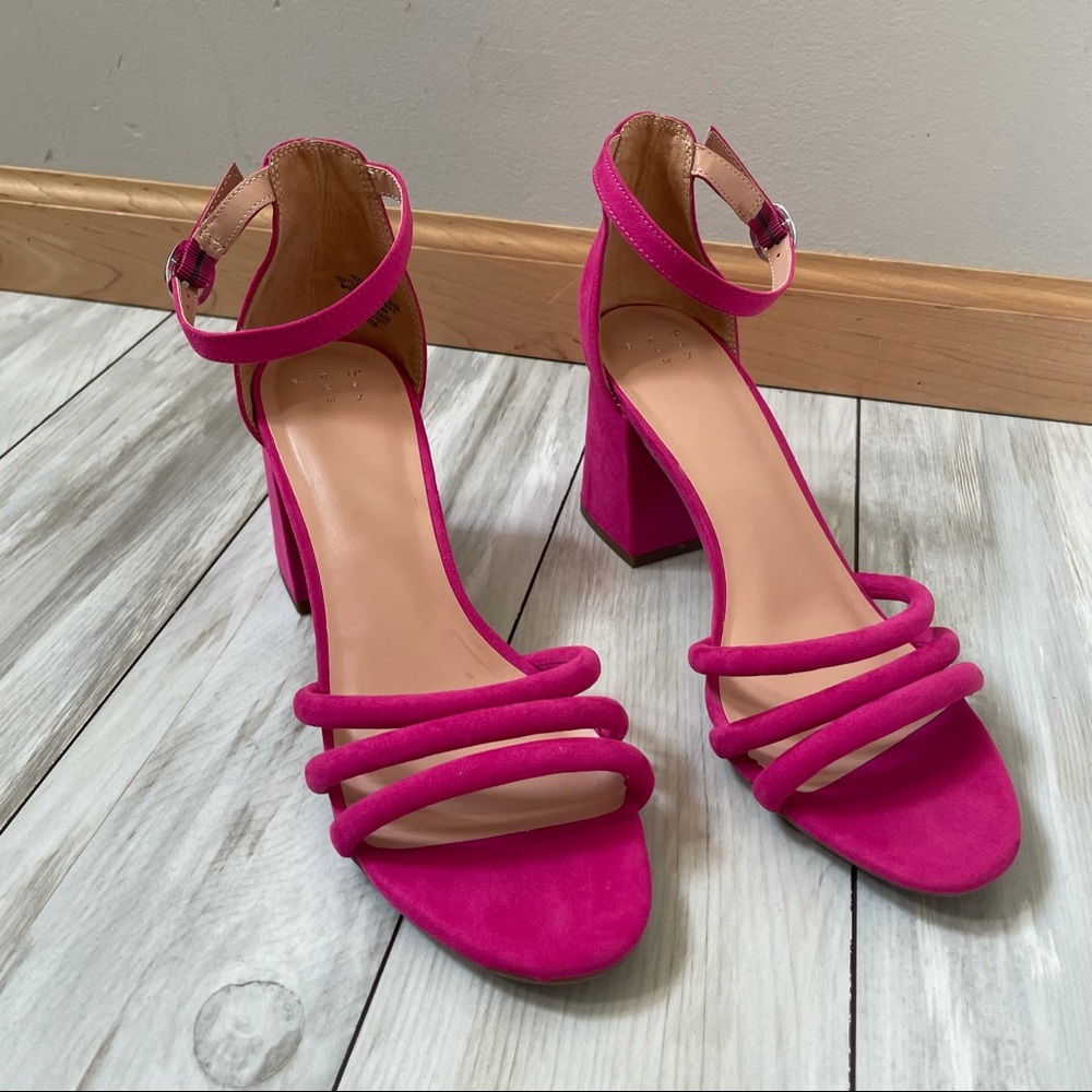 Bright pink heels